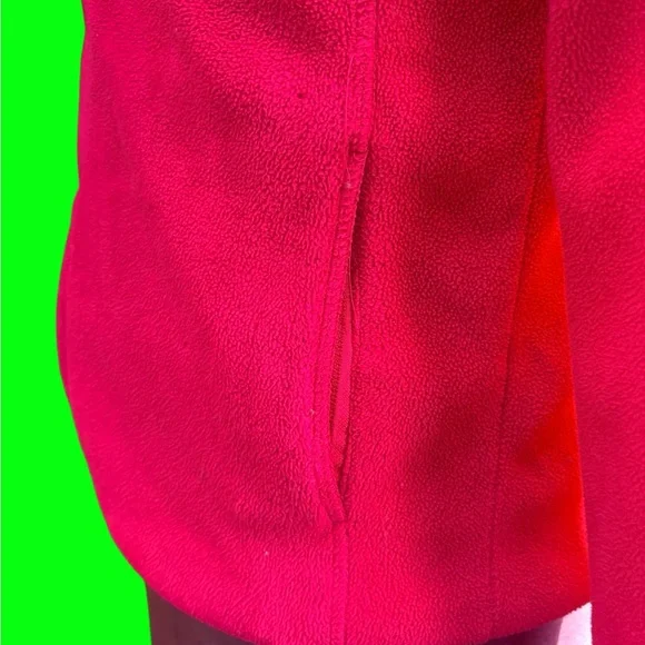 Pink fleece hoodie, zip-up with pockets - Picture 13 of 16